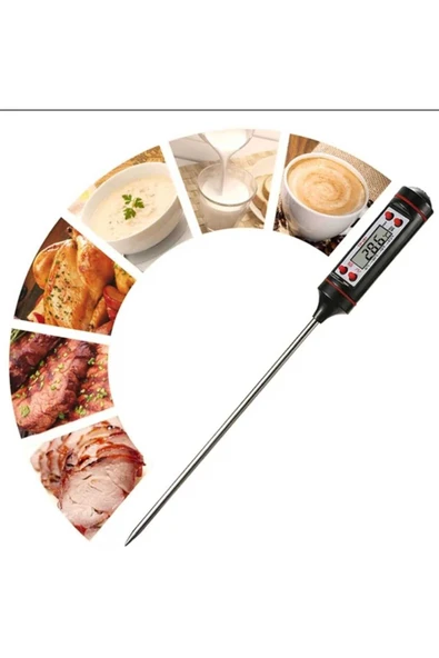 Daldırma Tipli Süt Mama Yoğurt Çorba Mayalama Dijital Mutfak Gıda Yemek Termometresi - 3