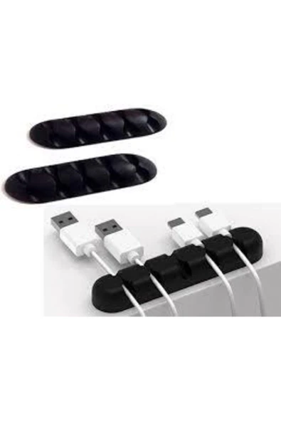 Kablo Tutucu 5 Kanallı 3lü Siyah - Resim 2