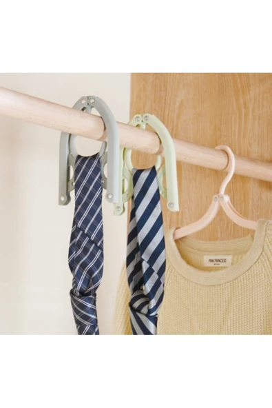 Katlanabilir Portatif Elbise Askısı 5 Adet - Resim 3