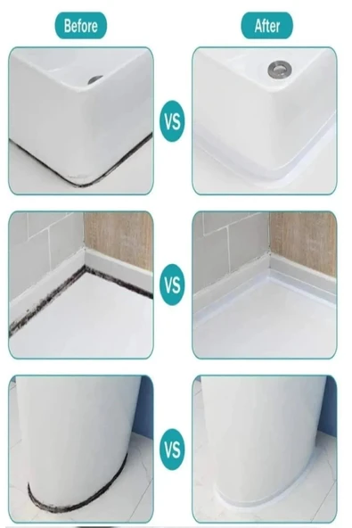 Duş Pvc Lavabo Küvet Tezgah Kenar Banyo Mutfak Pencere 3,2 Mt Su Sızdırmaz Geçirmez Yalıtım Bant - Resim 2