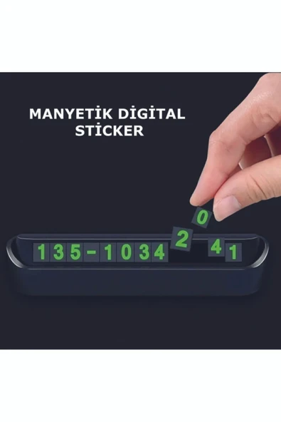 Fosforlu Otomobil Park Numaratörü Aç Kapa Numaratör Telefon Numarası Araba Parktel Numaralık - 2