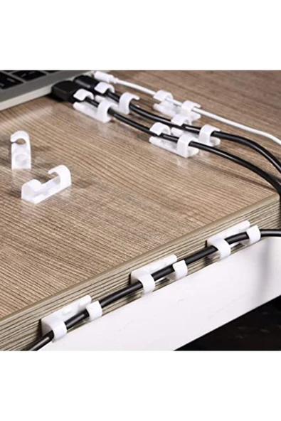 Kablo Sabitleyici, Tutucu Ve Düzenleyici Klips 20 Adet - Resim 4