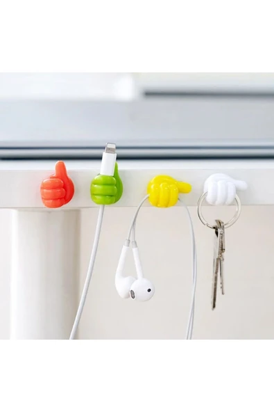 El Şeklinde Kauçuk Çok Amaçlı Kablo Tutacakk 10 Adet (DLT) ürün görseli 1