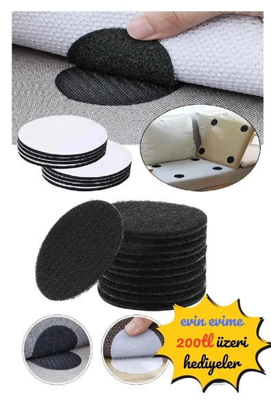 Çok Amaçlı Cırt Bant Seti Yapışkanlı Halı Kaydırmaz 10 Adet ürün görseli 1