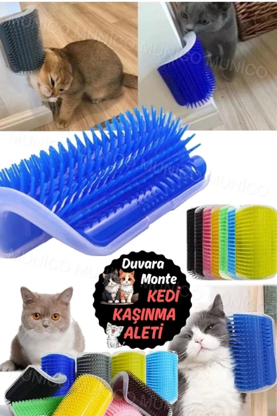 Duvara Yapışan Kedi Kaşıma Aparatı – Tüy Temizleme ve Kaşınma İçin Etkili Tarak ve Fırça Kedi Tüy ürün görseli 1
