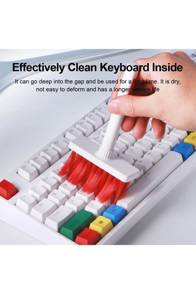 ezlgrup Yumuşak Klavye Fırçası, Kulaklık Temizleyici 5'i 1 arada Çok İşlevli Elektronik Ciha - Resim 3