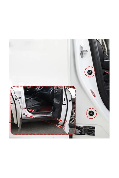 Otomobil Araba Kapı Bagaj Çarpma Engelleyici Araç Darbe Önleyici Aparat (10 Adet) ürün görseli 1