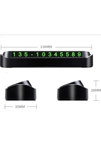 Fosforlu Otomobil Park Numaratörü Aç Kapa Numaratör Telefon Numarası Araba Parktel Numaralık - 2