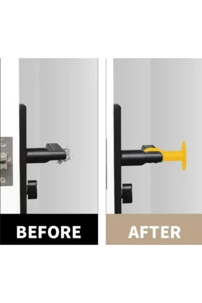 Renkli Vantuzlu Geçmeli Kapı Kolu Stoper 4lü Set - Resim 2