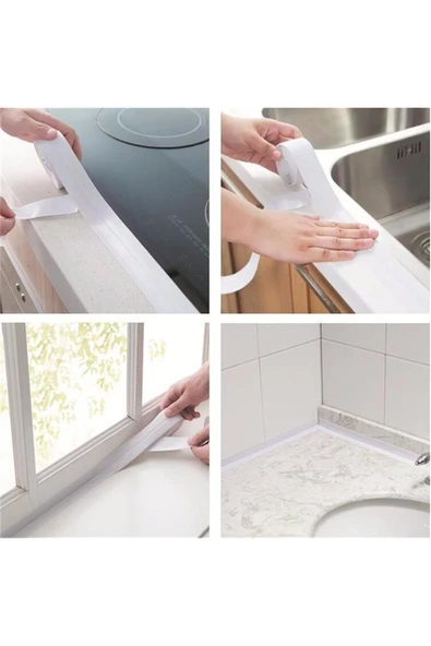 Mutfak Lavabo Klozet Duvar Duşakabin Derz Dolgu Fayans Kapatıcı 1,5 Mt Su Sızdırmaz Geçirmez Bant - Resim 2