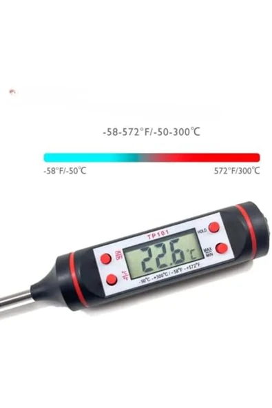 jptrShop Hoala Dijital Gıda Termometresi, Mutfak Termometresi, Geniş Sıcaklık Alanı, -50 °C (- - Resim 3