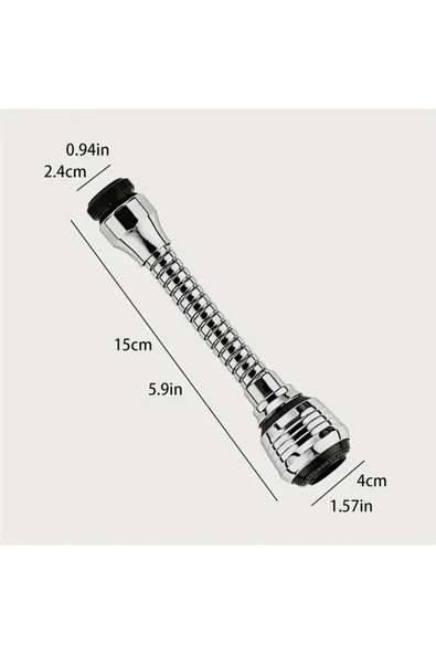Hortumlu Esnek Su Tasarruflu 2 Modlu Musluk Başlığı - Resim 3