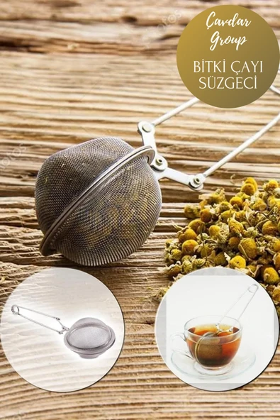 Paslanmaz Çelik Yeşil Çay Bitki Çayı Süzgeci Maşalı Çay Demleme Süzgeci ürün görseli