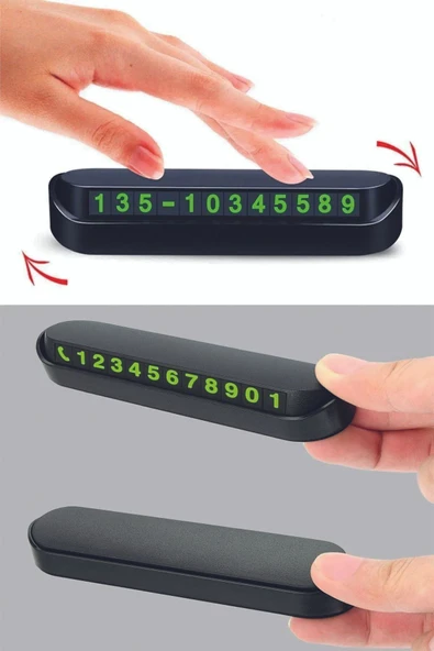 Fosforlu Otomobil Park Numaratörü Aç Kapa Numaratör Telefon Numarası Araba Parktel Numaralık - 3