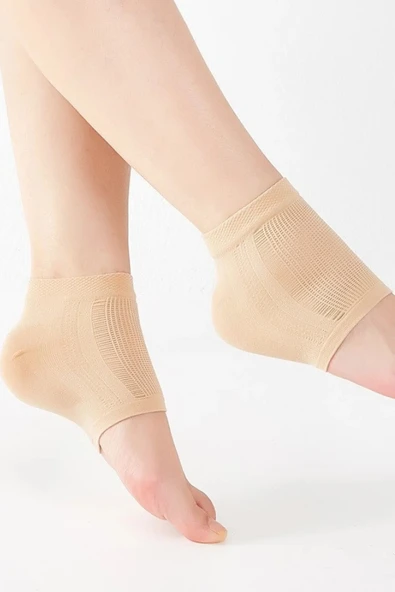 Rahatlatıcı Nemlendirici Silikon Topuk Çorabı Çatlak Ve Topuk Ağrısı Önleyici Ayak Bakım Masaj Çorap - 2
