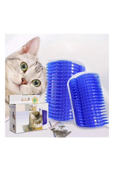 Köşeye Monte Edilebilir Catnipli Kedi Masaj Fırçası Kaşınma Aparatı Yapıştırılabilir ürün görseli 1