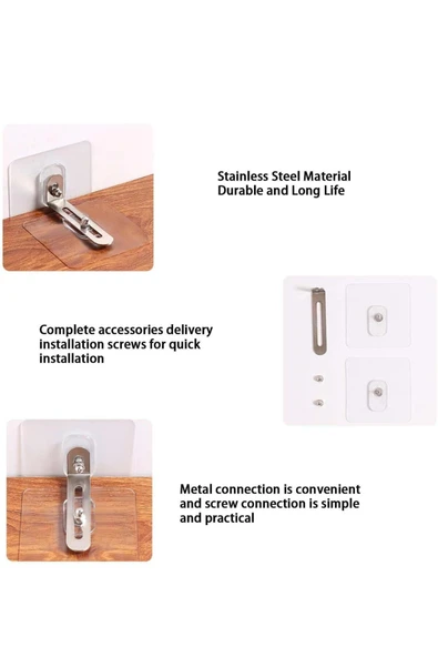 Kendinden Yapışkanlı Mobilya Sabitleme Aparatı - Resim 5