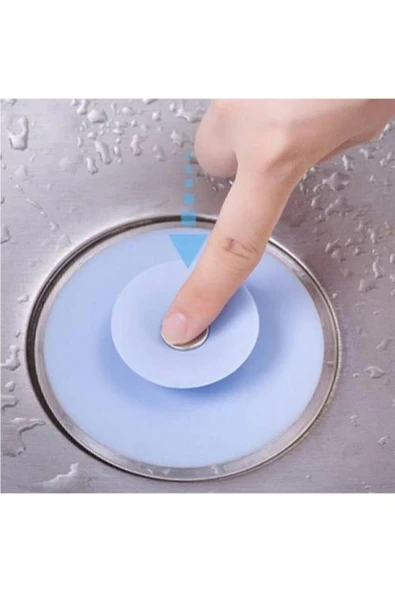 Lavabo Tıpası Ve Süzgeç Silikon Lavabo Süzgeci Tıkanma Önleyici - Resim 3