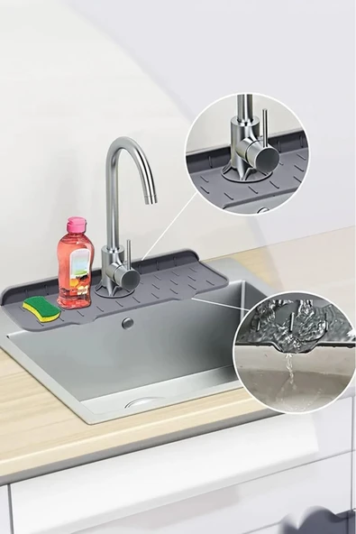 Lavabo Bataryası Musluk Altı Su Emici Matı Su Sızdırmaz Önleyici Mat - Resim 2