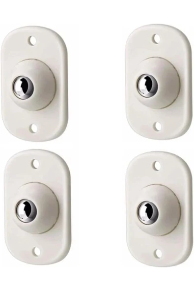 Pratik Bilyeli Eşya Kaydırma Aparatı, 4'lü Set Mini Yapışkanlı Tekerler, 360 Derece Dönebile ürün görseli 1