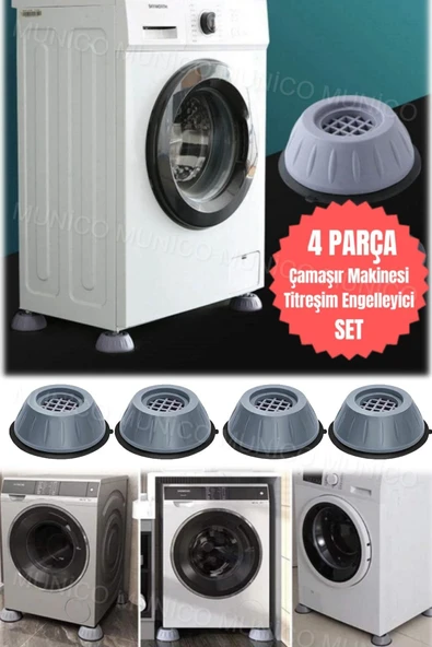Kaymaz Çamaşır Makinesi Stoper Seti - Gürültü Önleyici ve Titreşim Engelleyici Çamaşır Makinesi İçin - Resim 2