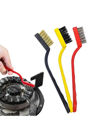 Kampanya Estevia 3 Lü Detaylı Temizlik Bakır,Demir Ve Sert Plastik Tel Fırça Yeni!!! - Resim 3