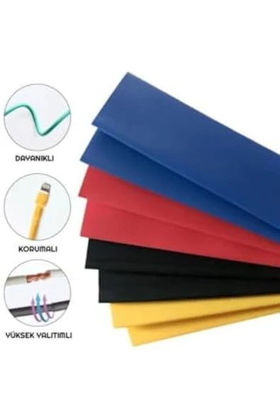 ekn 164 Parça Renkli Isıyla Daralan Makaron Seti Shrink Boru Kablo Koruyucu Kablo Tamir Kiti nci m - Resim 2