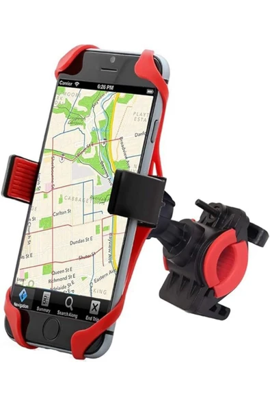 LASTİK DESTEKLİ STANDLI BİSİKLET TELEFON TUTUCU ürün görseli 1