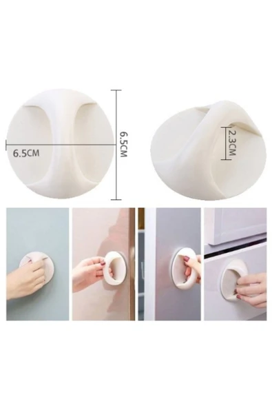 Çok Amaçlı Yapışkanlı Tutacak Kulp 2 Adet - Resim 3