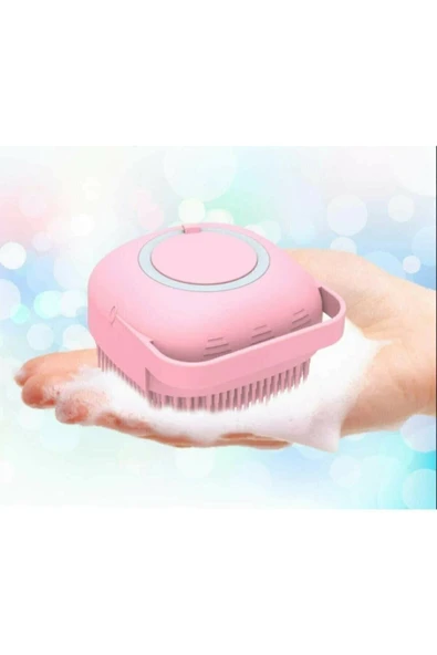 Duş Jeli Hazneli Silikon Fırça Şampuan Peeling Masaj Fırçası Banyo Duş Vücut Temizleme Kesesi - 1