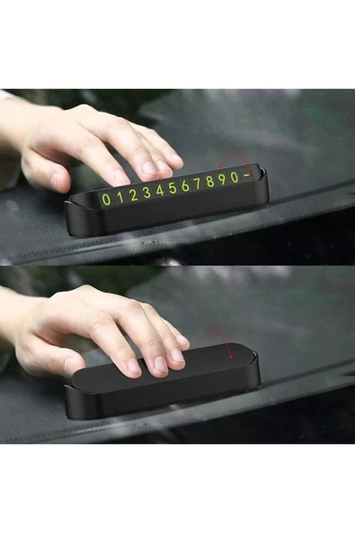Fosforlu Numaralık Araba İçin Park Numaratör Araç İçi Park Telefon Numarası Oto Cam Telefon Kartı ürün görseli 1