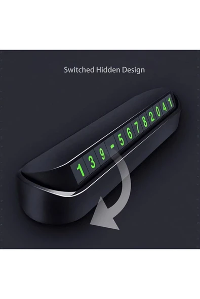 Fosforlu Acılır Kapanabilir Numaratör Ön Torpido Üstü Telefon Numarası Göstergesi Araba - Resim 2