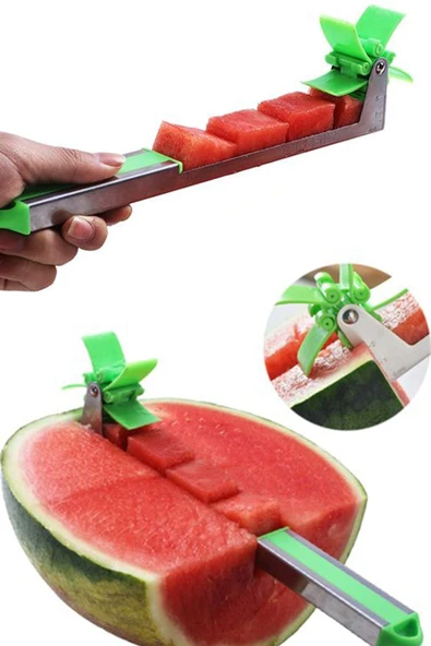 Paslanmaz Çelik Karpuz Dilimleyici ve Doğrayıcı, Pratik ve Şık Tasarım - Resim 2