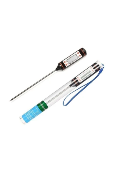 Dijital Termometre Sıvı Gıda Et Su Yiyecek Sıcaklık Ölçer ürün görseli 1