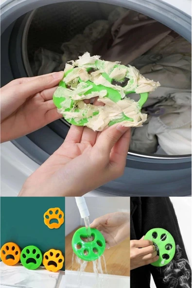 QASUL Pati Tasarımlı Yıkanabilir Çok Amaçlı Yıkanabilir Tüy Toz Toplayıcı 4 ADET - Resim 3