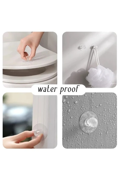 Çok Amaçlı Yapışkan Kristal Tutacak Kulp 4 Adet - Resim 5