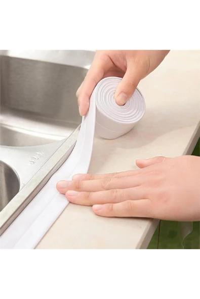 Mutfak Lavabo Klozet Duvar Duşakabin Derz Dolgu Fayans Kapatıcı 1,5 Mt Su Sızdırmaz Geçirmez Bant - Resim 5