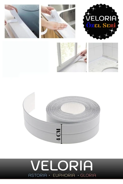 Özel Seri Sızdırmaz Su Geçirmez Dayanıklı Lavabo Pvc Kenar Küf Önleyici 3.2 m İzolasyon Bant 2 Adet - Resim 5