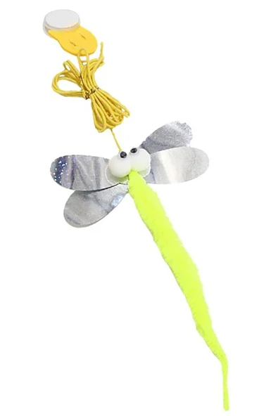 Kelebek Model Elastik Kedi Oyun Oltası, Kendinden Yapışkanlı, Sağlığa Zararsız, Portatif - Resim 4