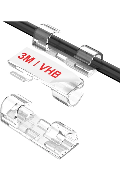 Sabitleyici Klips, Kablo Düzenleyici Kroşe, Yapışkanlı Kablo Tutucu Klips, Kablo Dağını ürün görseli 1