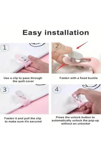 Mandal Şeklinde Yatak Yorgan Sabitleme Klipsi 10 Adet - Resim 3