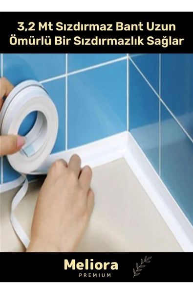 Duş Pvc Lavabo Küvet Tezgah Pencere 3,2 Mt Su Sızdırmaz Geçirmez Yalıtım Bant - Resim 6