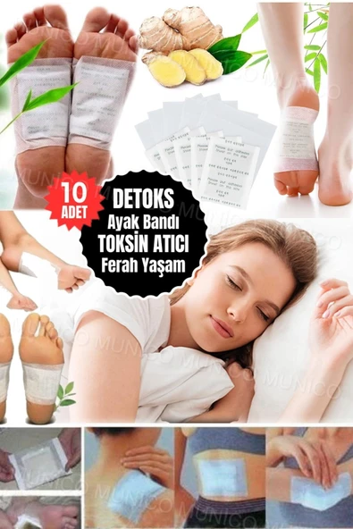 Doğal Zencefil ve Bambu Sirkesi İçeren 10 Parça Detoks Ayak Band Sağlık ve Dinçlik İçin Etkili Çözüm - Resim 5