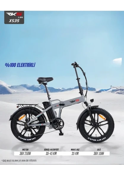 RKS XS35 Katlanır Elektrikli Bisiklet Siyah - 2