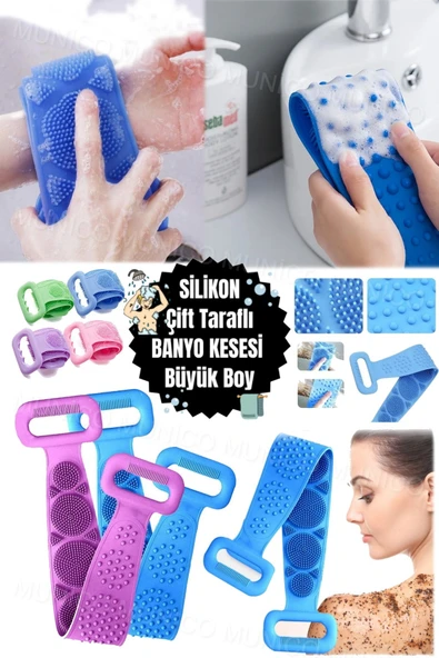 Peeling Fırçası Gaggani Jeli Unisex Lekeleri Çıkartan Duş Banyo Sırt Kesesi Tutacaklı Banyo Lif ürün görseli 1