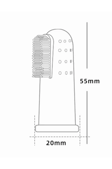 Parmağa Takılan Hayvan Diş Kaşıma Fırçası - Resim 2