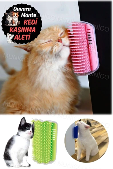 Duvara Yapışan Kedi Kaşıma Aparatı – Tüy Temizleme ve Kaşınma İçin Etkili Tarak ve Fırça Kedi Tüy - Resim 5