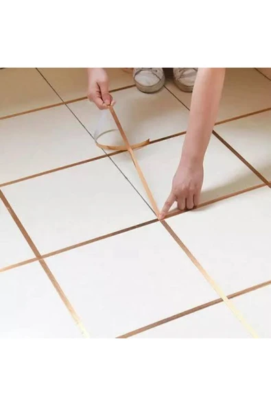 Dekor Bant 1 Cm 50 Metre Gold Fayans Arası Şerit Bant Dekoratif Bant Dekor Bant - Resim 6