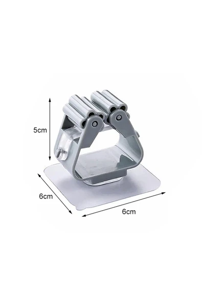 Duvara Monte Mop Paspas Tutucu 4 Adet - Resim 3