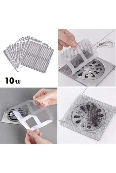 M3LF- 10'lu banyo ve mıutfak lavabo koku önleyici ve haşere böcek önleyici gider filtresi - Resim 3